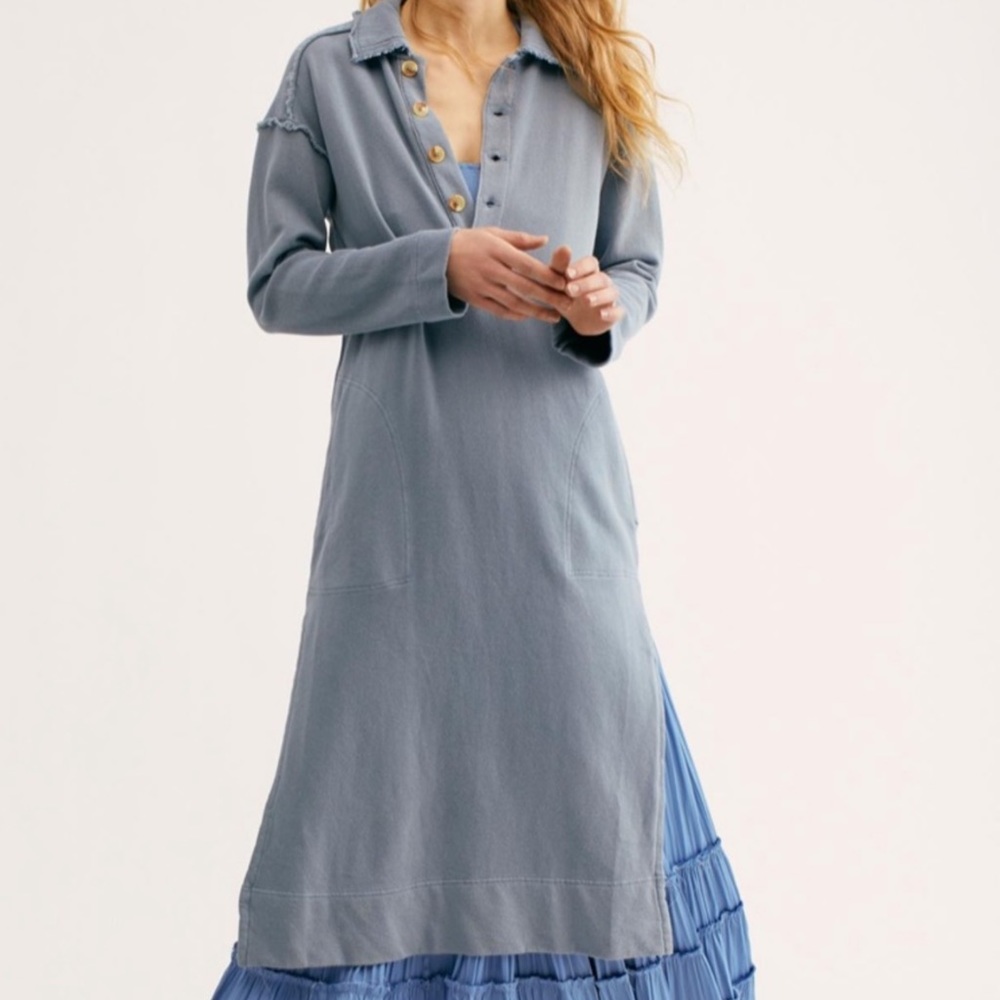 Free people on my way polo pullover dress